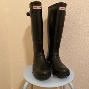HUNTER Black rubber rain boots EU37 / women’s 6.5